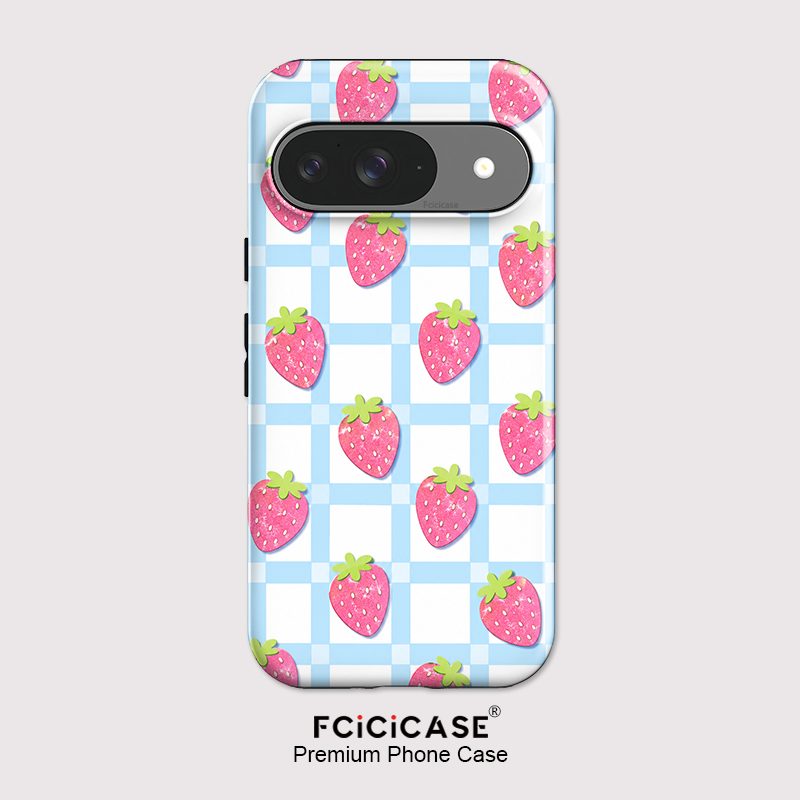 Google Pixel 9 - Fcicicase Strawberry Print Phone Case For