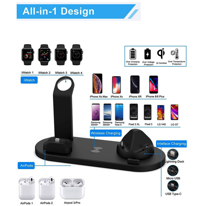 Smartwatch X12 - 6 in 1 Wireless Charger Stand