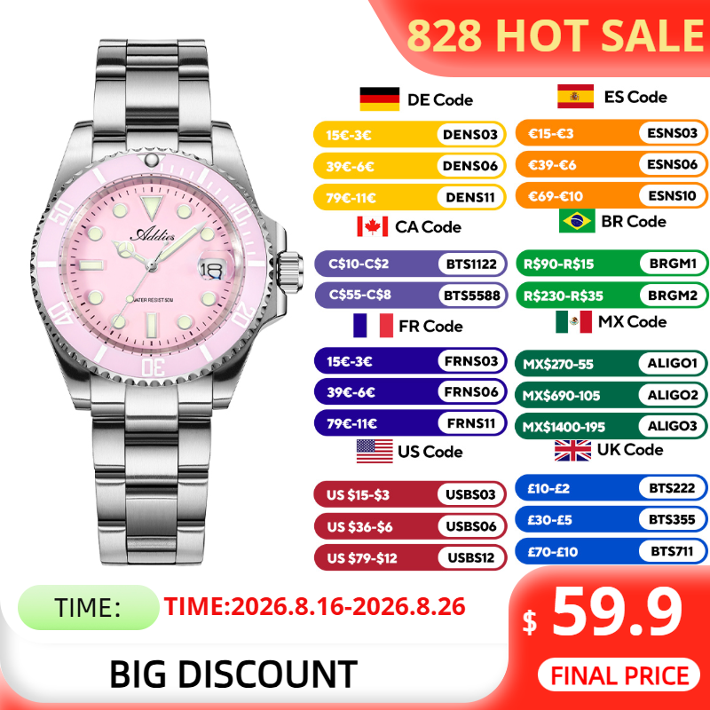 Accessories With Watch - ADDIES 36mm 50m Waterproof Women's Watches