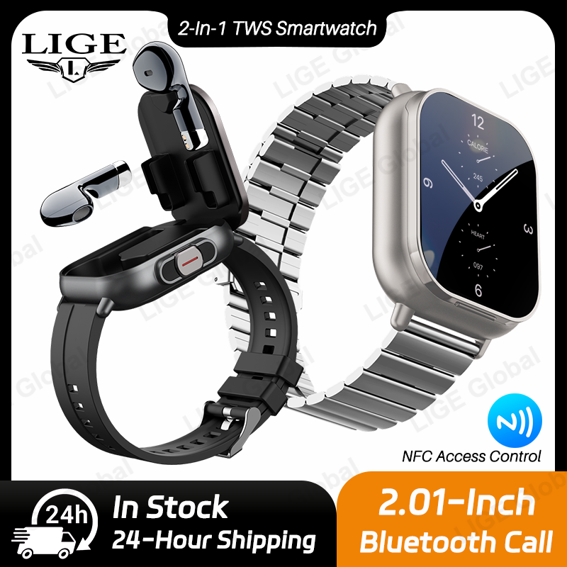 Smartwatch Headset - LIGE TWS 2 In 1 Smart