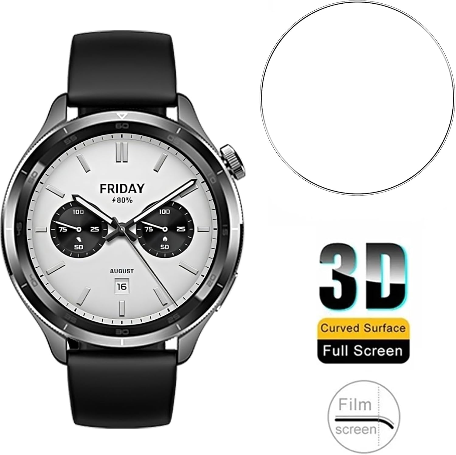 3PCS Tempered Glass Smartwatch - đánh giá và giá Xiaomi Smartwatch Accessories