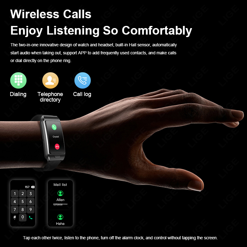 LIGE Earbuds Bluetooth Headset - đánh giá và giá Smartwatch Headset