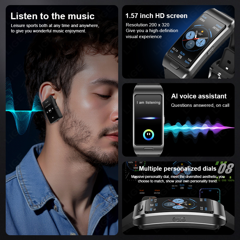 New 2 in 1 Bluetooth Headset S - đánh giá và giá Smartwatch Headset