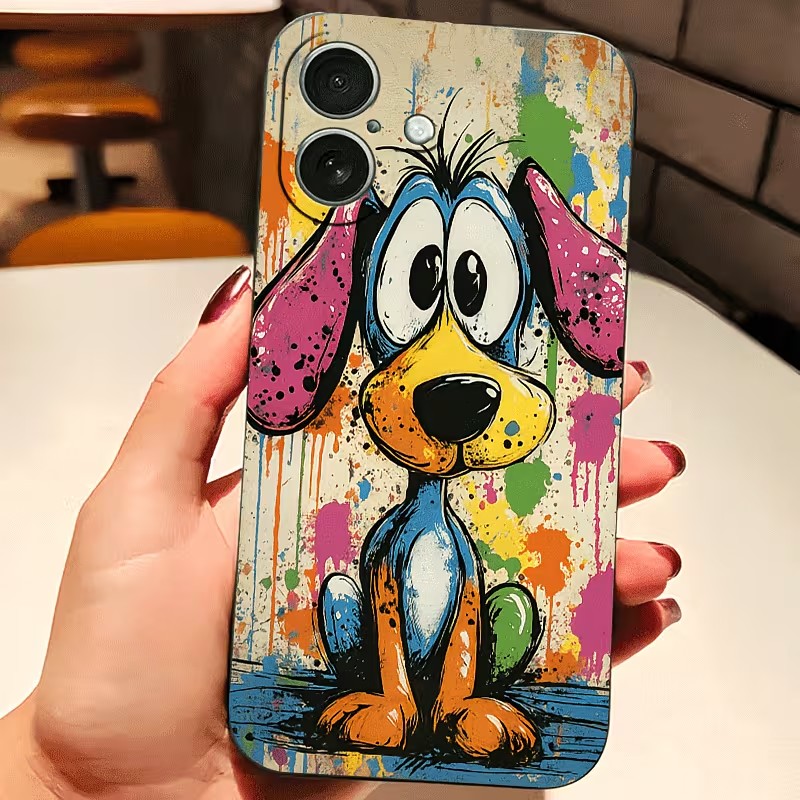 Graffiti Colored Puppy TPU Pho - đánh giá và giá Apple Iphone 16