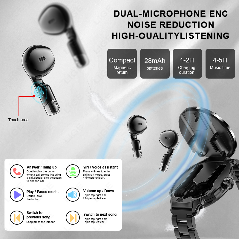 New Men's 2 In 1 Headset Smart - đánh giá và giá Smartwatch Headset