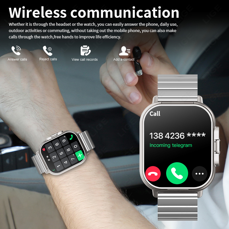 LIGE TWS 2 In 1 Smart Watch Wi - đánh giá và giá Smartwatch Headset