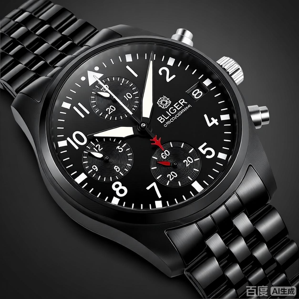 BLIGER Full Black Brushed 38mm - đánh giá và giá Accessories With Watch