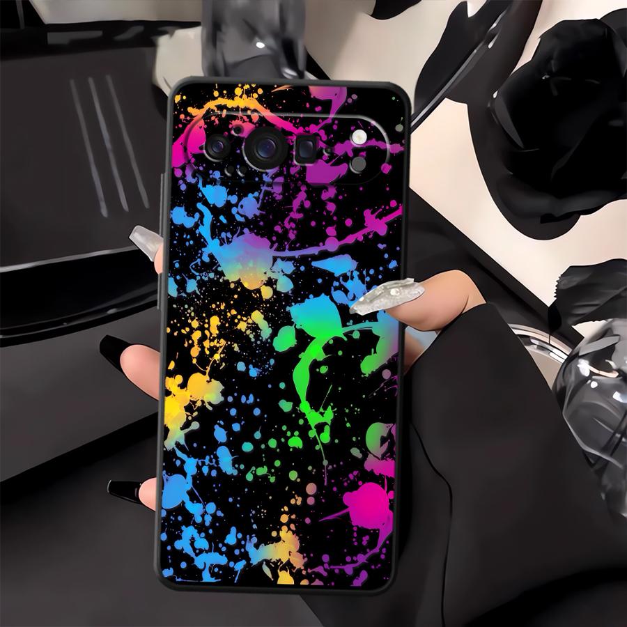 Rainbow Paint Splatters Funda  - đánh giá và giá Google Pixel 9