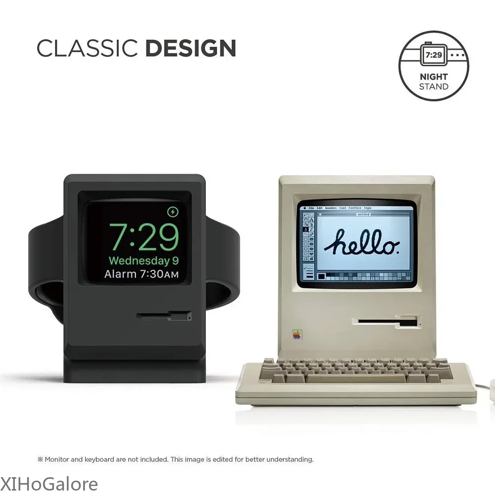 Retro Computer Pattern Silicon - đánh giá và giá Watch Charging Dock